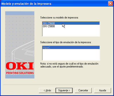 Aquesta impressora és el model OCI C5600