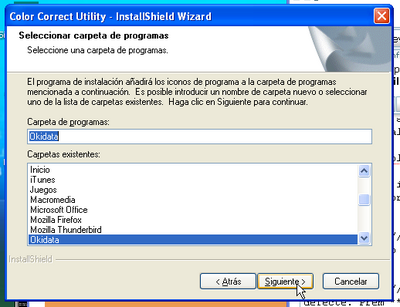 No modifiquis els valors assignats, prem [Siguiente>] per continuar