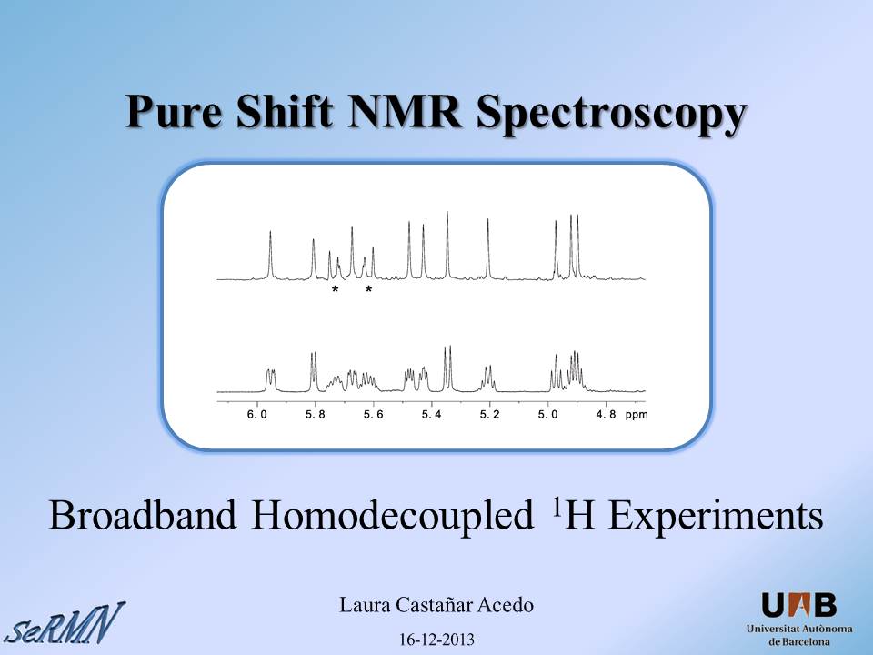 Pure Shift NMR Spectroscopy (05-09-2013)
