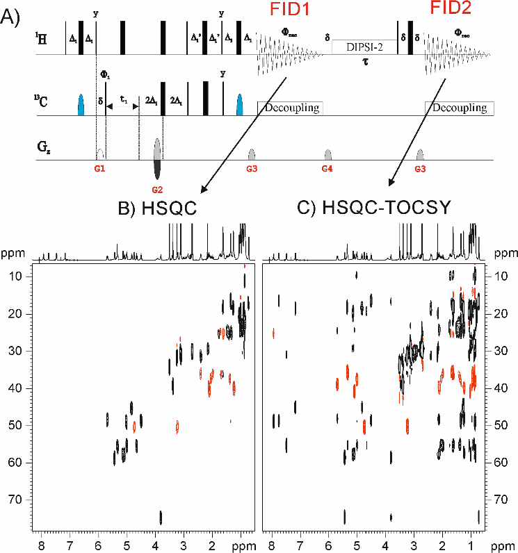 New time-efficient approach in TOCSY and HSQC experiments